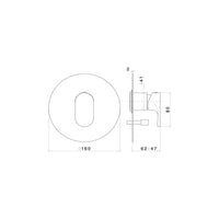 Newform Linfa Wall Mixer with Diverter - Chrome