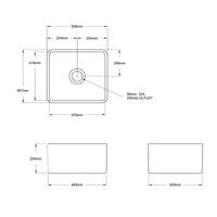 Turner Hastings Novi 50 x 46 Fine Fireclay Butler Sink Matte White