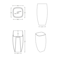 Studio Bagno Nur Column Basin - Gloss White - NTH