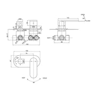 Parisi Ellisse Mixer & 3-Way Diverter - Chrome