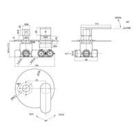 Parisi Ellisse Mixer & 3-Way Diverter - Chrome