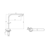 Parisi Ellisse Swivel Hob Spout 170mm