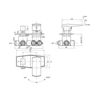 Parisi Exo Wall Mixer & Diverter - Chrome