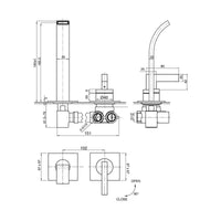 Parisi Laser Mixer with Spout 190mm - Chrome