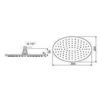 Parisi Ovo Brass 300 Shower Head - Chrome