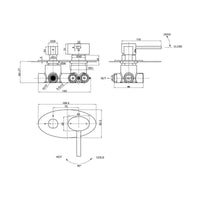 Parisi Ovo Lever Mixer 2-Way Diverter - Chrome
