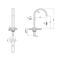 Parisi Ovo Swivel Hob Spout 160mm