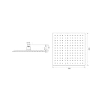 Parisi Quadro Turbo Shower Head - Stainless Steel