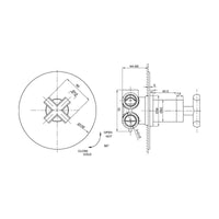 Parisi Stella Flat Mixer - Chrome