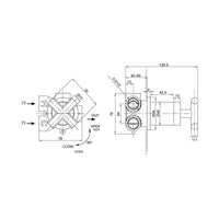 Parisi Stella Flat Mixer - Chrome