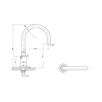 Parisi Stella Swivel Hob Spout 150mm - Chrome