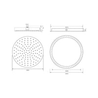 Parisi Tondo Ceiling Shower 300mm - Polished Stainless Steel