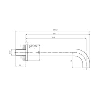 Parisi Tondo Wall Spout Curved 220mm