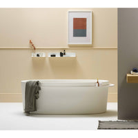 Ex.t PLATEAU - Bathtub with swivel siphon Right Shelf