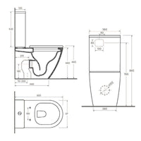 Parisi Ellisse PN820 Ambulant Rimless Wall Faced Suite with S-Close Seat