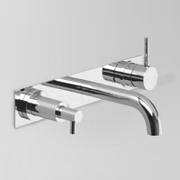 ASTRA WALKER Icon Wall Basin Set with 155mm Spout & Soap Dispenser on Backplate | The Source - Bath • Kitchen • Homewares