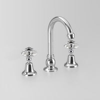 Astra Walker Olde English Basin Set With Swarovski Crystal Cross Handles