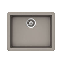 Abey SCHOCK Quadro Large Topmount-Undermount Single Bowl Sink - Conrete