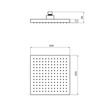 Parisi Quadro Shower Head 200mm (ABS) - Polished Chrome