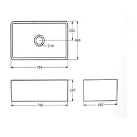 Turner Hastings NOVI 75x46 Sink