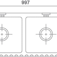 Shaws Ribchester Classic Double Bowl Fluted Front Sink