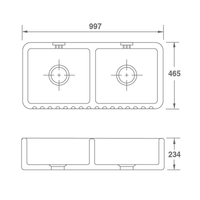 Shaws Ribchester 1000 Fireclay Butler Sink