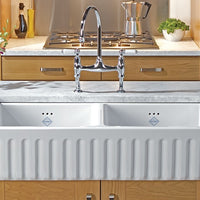 Shaws Ribchester Classic Double Bowl Fluted Front Sink