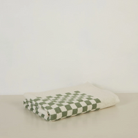 BAINA Roman Organic Cotton (Pool) Towel in Sage & Chalk