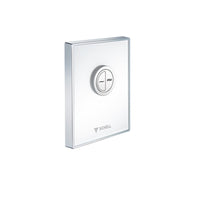 Schell Ambition Eco WC Flush Plate | White Glass