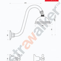 Astra Walker Olde English Shower Set With 100mm Rose And Cross Handle Taps