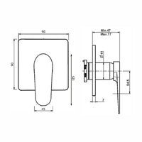 FIMA Next Shower Mixer 90mm - Chrome