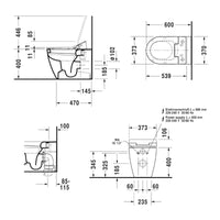 Duravit ME by Starck SensoWash Slim & HygieneGLAZE Floor Mount Toilet