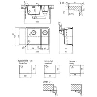 Abey SCHOCK Soho Topmount-Undermount 1 & 1-2 Bowl Sink - Magma