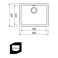 Abey Schock Soho N120 Topmount-Undermount Sink