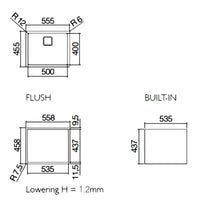 Abey Barazza Cubo 500 Single Bowl Sink