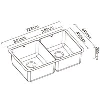 Abey Lucia Double Bowl Sink