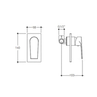 Studio Bagno Manhattan Shower Mixer - Chrome