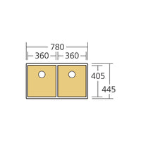 Oliveri Spectra Double Bowl Sink Copper SB63CU