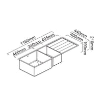 Abey Lugano Double Bowl Undermount Sink