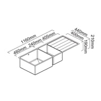 Abey Lugano 1 & 3-4 Bowl Undermount Sink