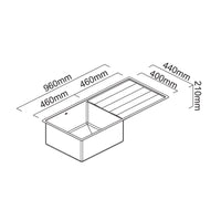 Abey Lugano Single Bowl Undermount Sink