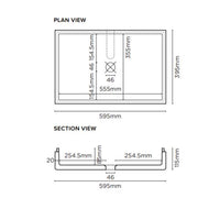 Nood Co Stepp Rectangle Basin Surface Mount Blush Pink