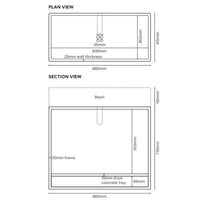 Nood Co Trough Basin Vanity Set Musk