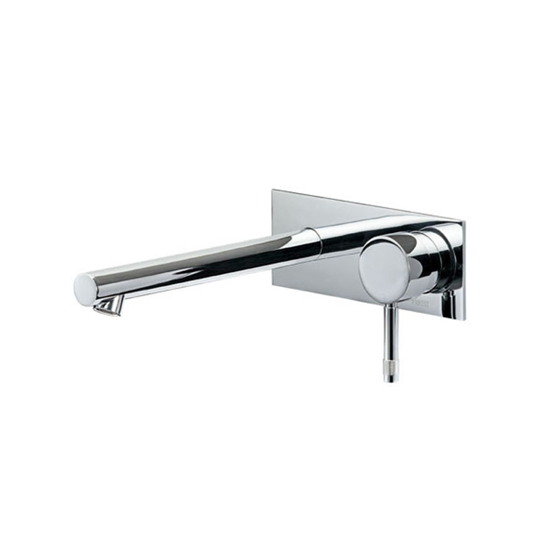 Parisi Tondo Wall Mixer 220mm Spout with Rectangular Plate - Chrome