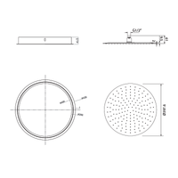 Parisi Tondo Ceiling Shower 400mm - Polished Stainless Steel