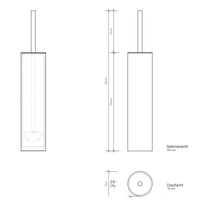 DECOR WALTHER Mikado Slim Toilet Brush - Brass Matt
