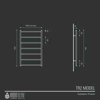 Hydrotherm TR2 500 Heated Towel Rail - Chrome