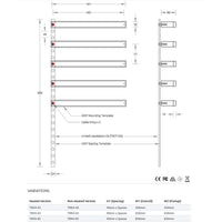 Avenir Cubo Heated Towel Rail 45cm - Matte Black