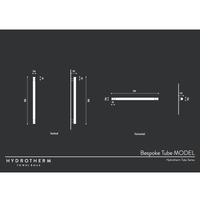 Hydrotherm Bespoke 900 Single Tube Heated Towel Rail