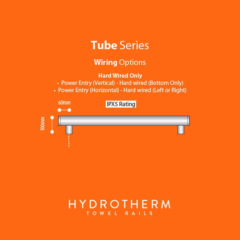 Hydrotherm Bespoke 900 Single Tube Heated Towel Rail
